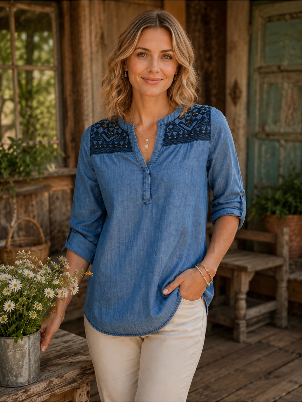 Skies are Blue medium blouse